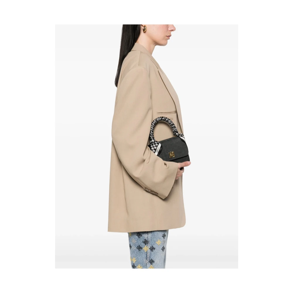 Amiri Zwarte Foldover Top Handtas Black Dames