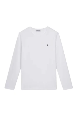 Slim Långärmad T-shirt med Rund Hals