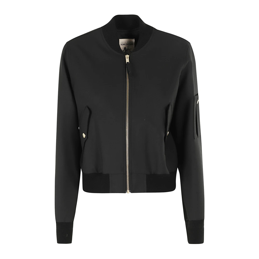 Semicouture Elegante Bloemenjurk Black Dames