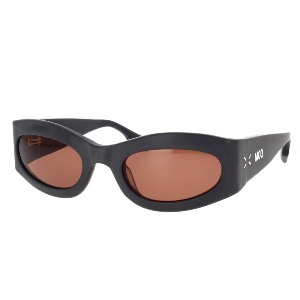 Alexander McQueen Futuristiska ovala solglasögon med geometrisk design Gray, Unisex