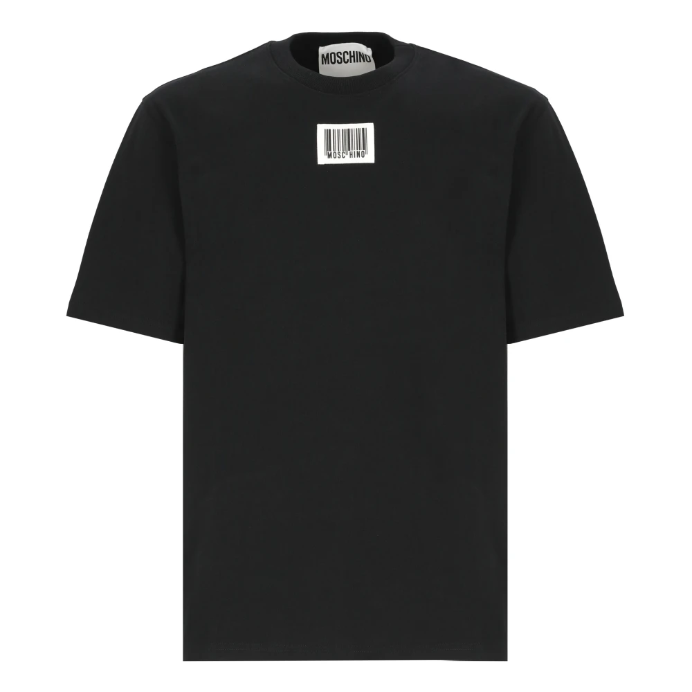 Sort T-shirt med Logo Patch