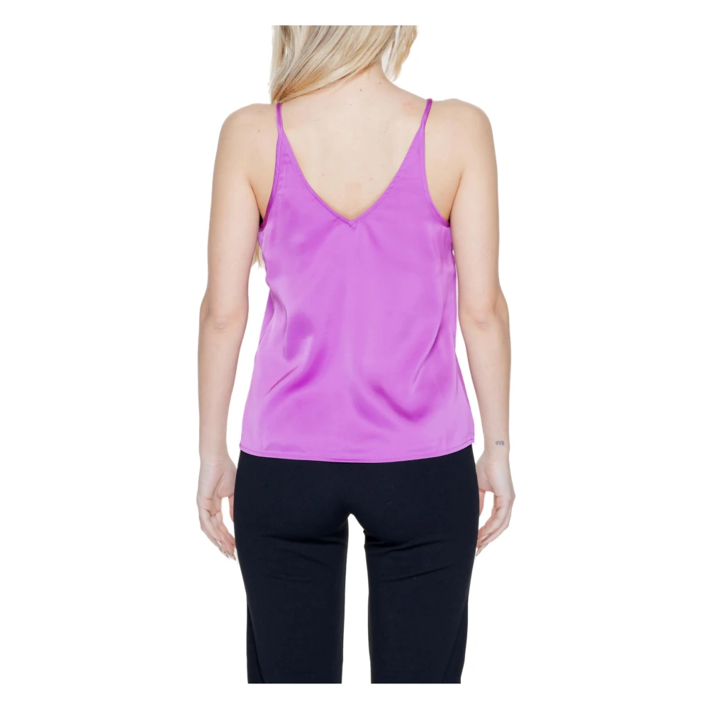 Vila V-hals Band Top Lente Zomer Collectie Purple Dames