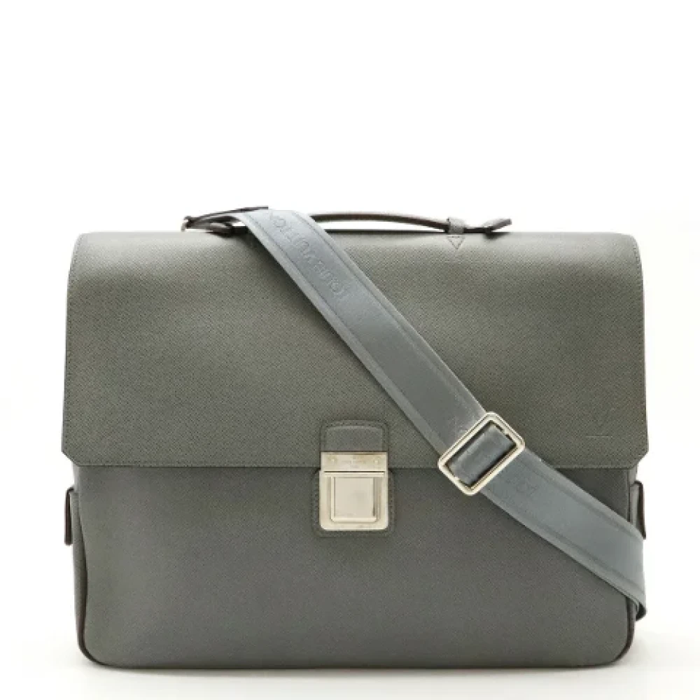 Louis Vuitton Vintage Pre-owned Leather louis-vuitton-bags Gray Heren