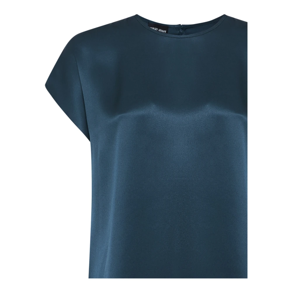 Giorgio Armani Elegante Overhemden Collectie Green Dames