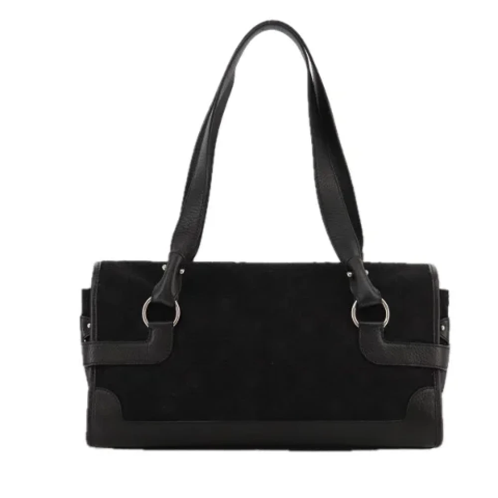 Salvatore Ferragamo Pre-owned Suede handbags Black Dames