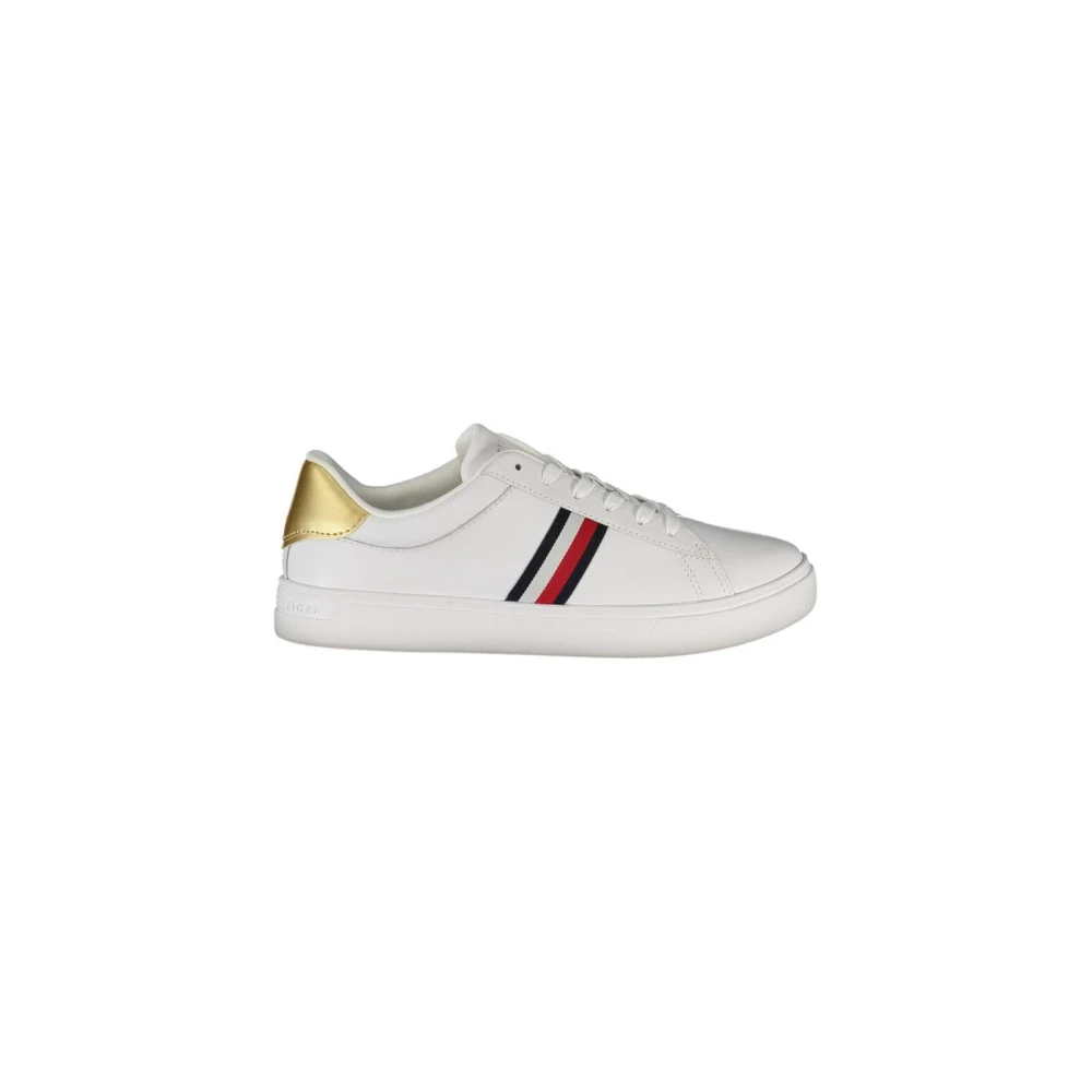 Tommy Hilfiger Women's Gold Luxury Detail Leather Sneakers