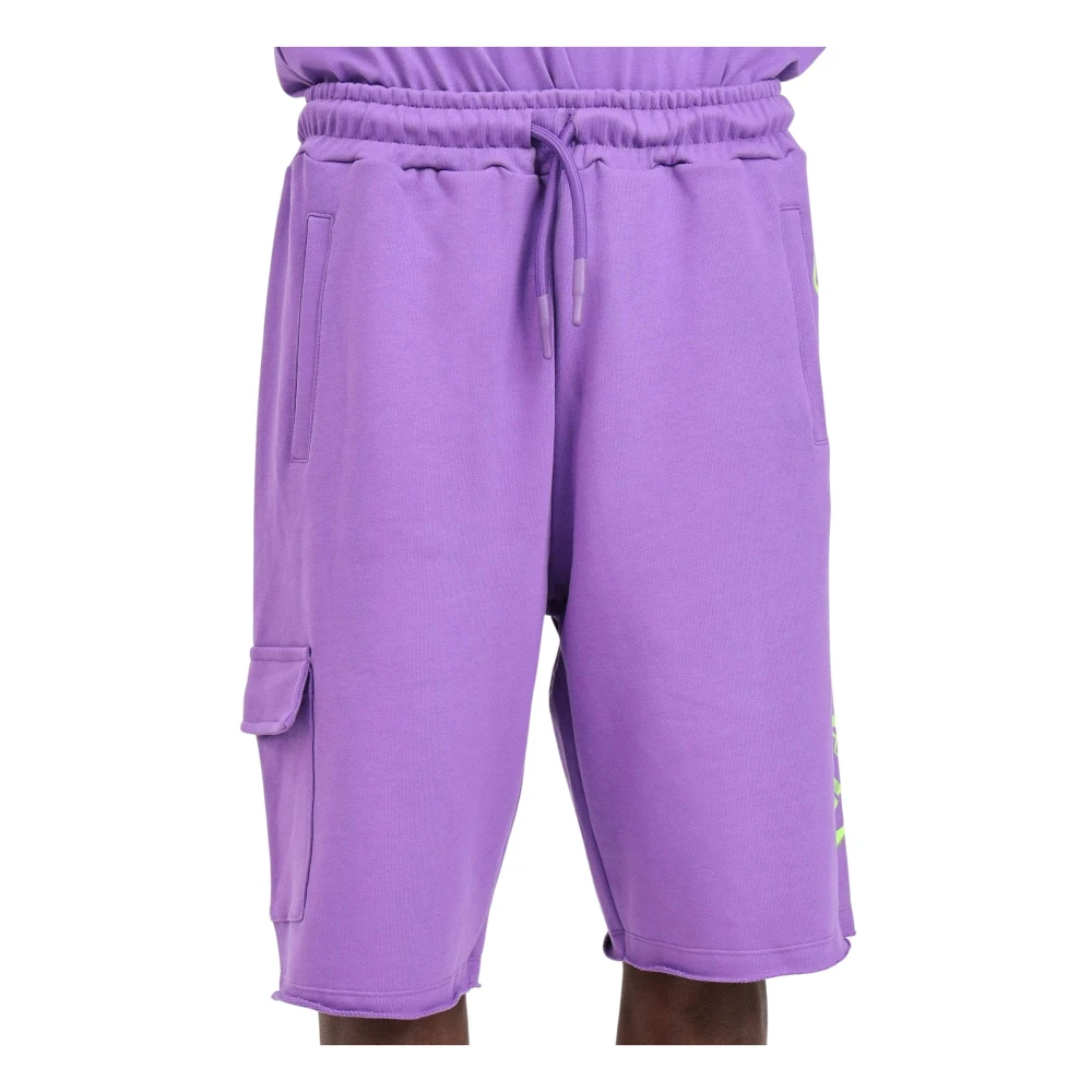 Disclaimer Casual Shorts Purple Heren