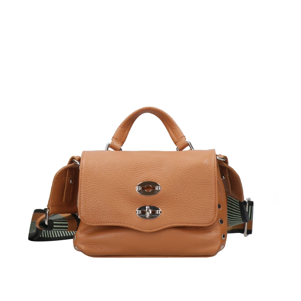 Zanellato Bruin Leren Postina Tas Brown Dames