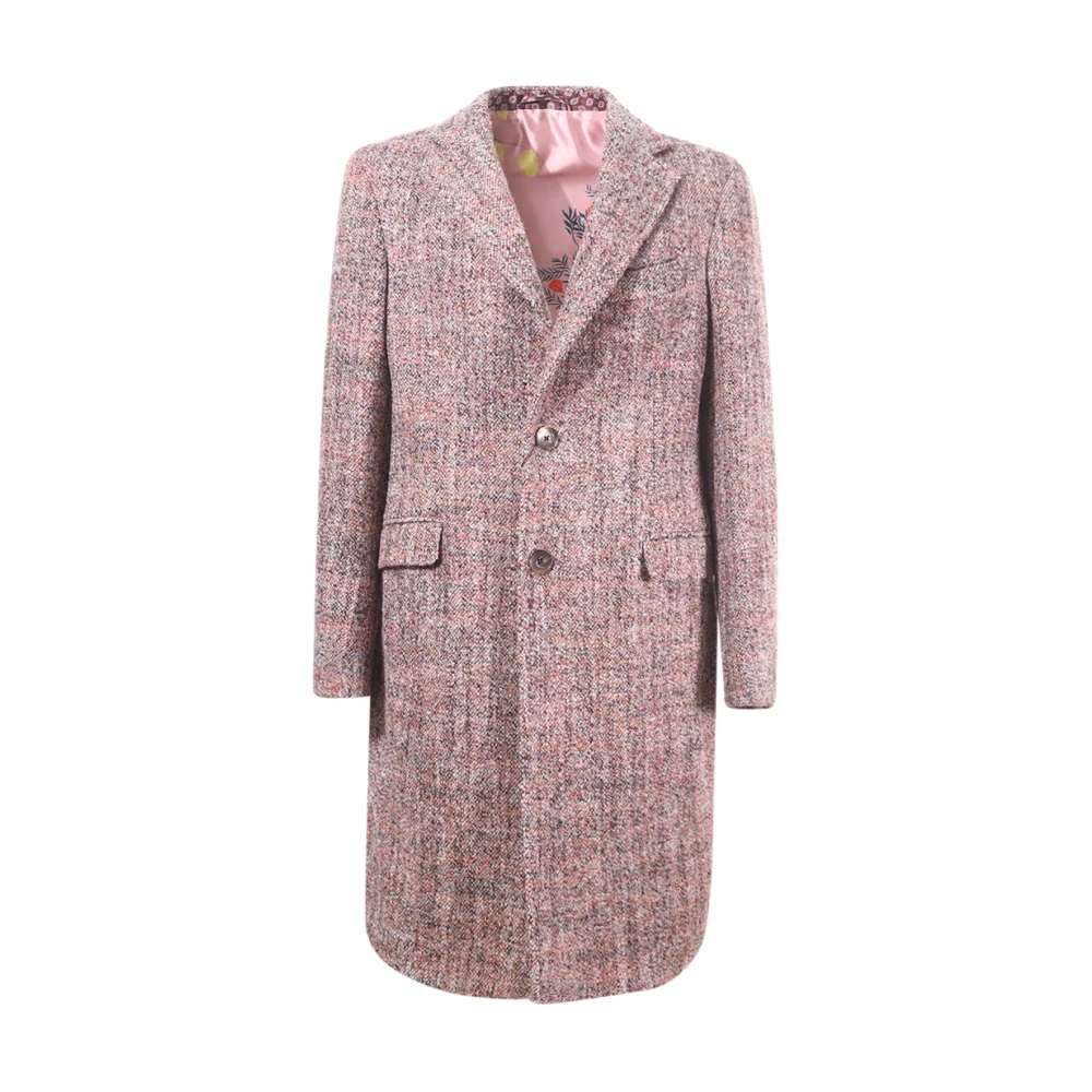 ETRO Beige Wollen Jas met Knoopsluiting Beige Heren