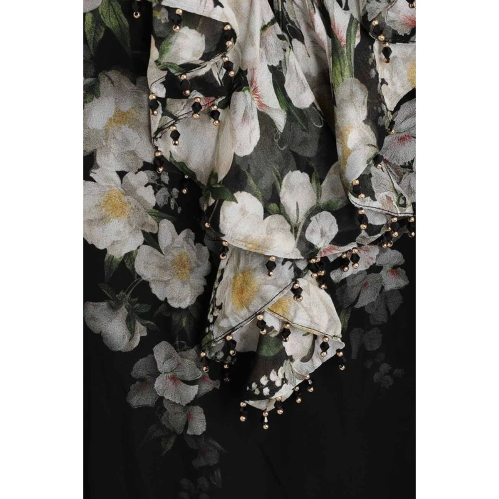 Zimmermann Bloemen Frill Blouse met Kralen Trim Multicolor Dames