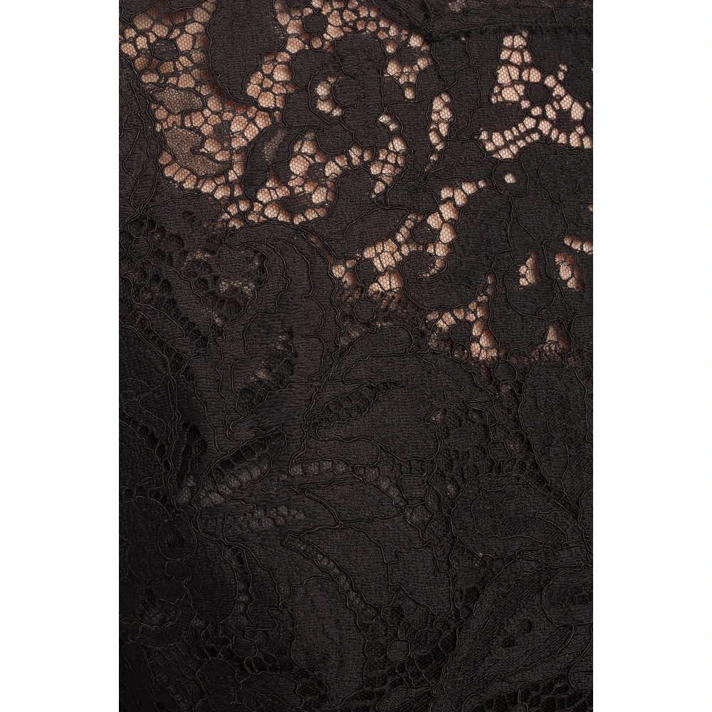 Dolce & Gabbana Bloemmotief kanten jurk Black Dames