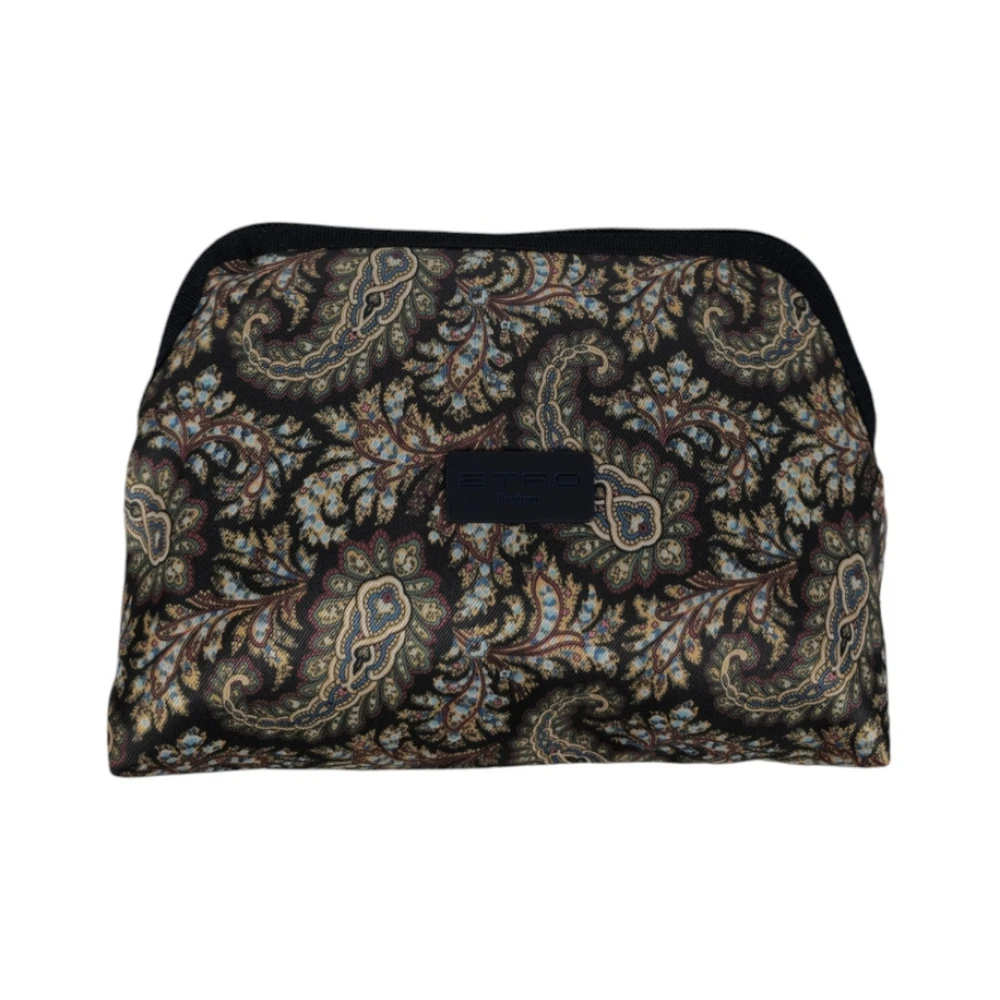 ETRO Zwart Patroon Dames Medium Pouch Black Dames