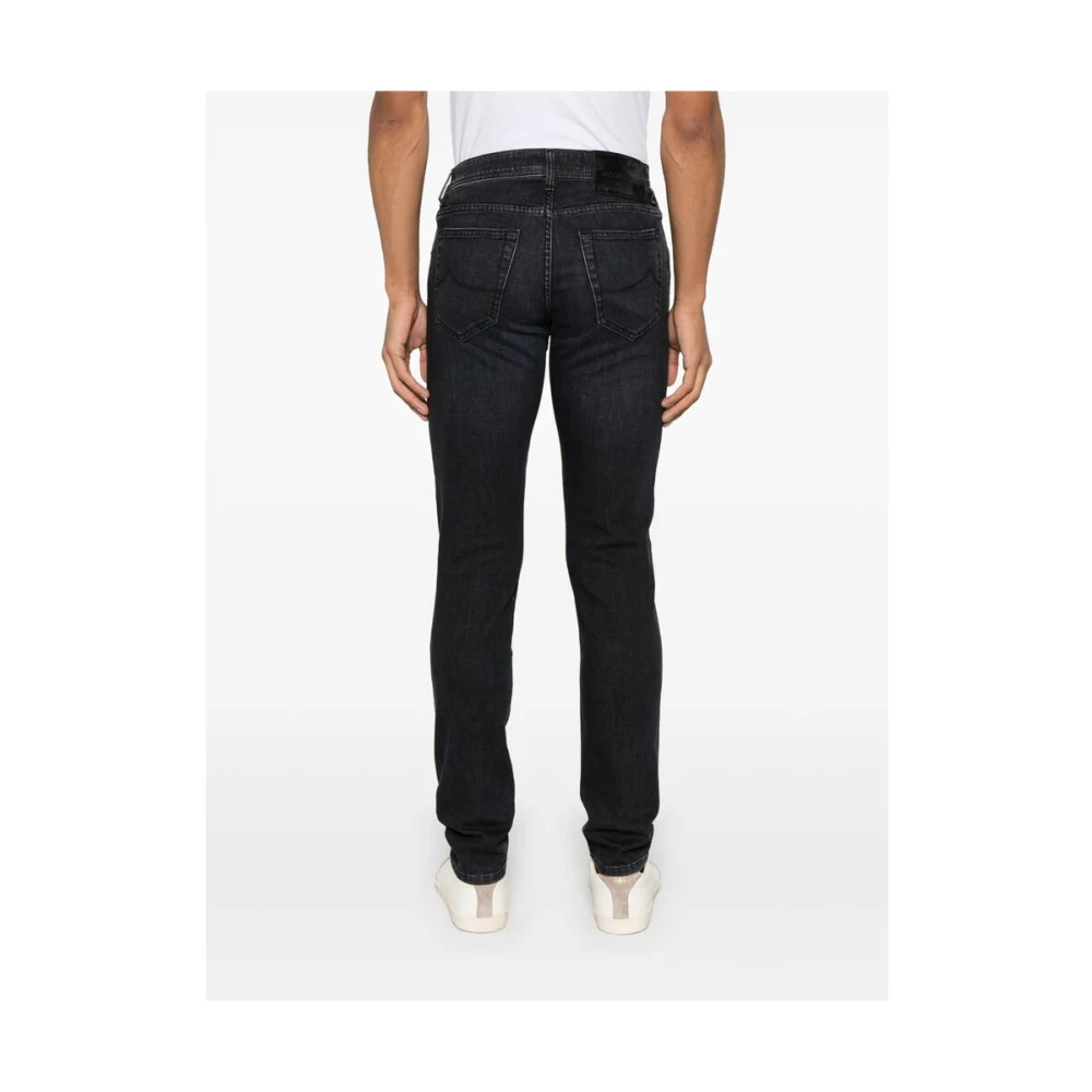 Jacob Cohën Zwarte Klassieke Five-Pocket Jeans Black Heren