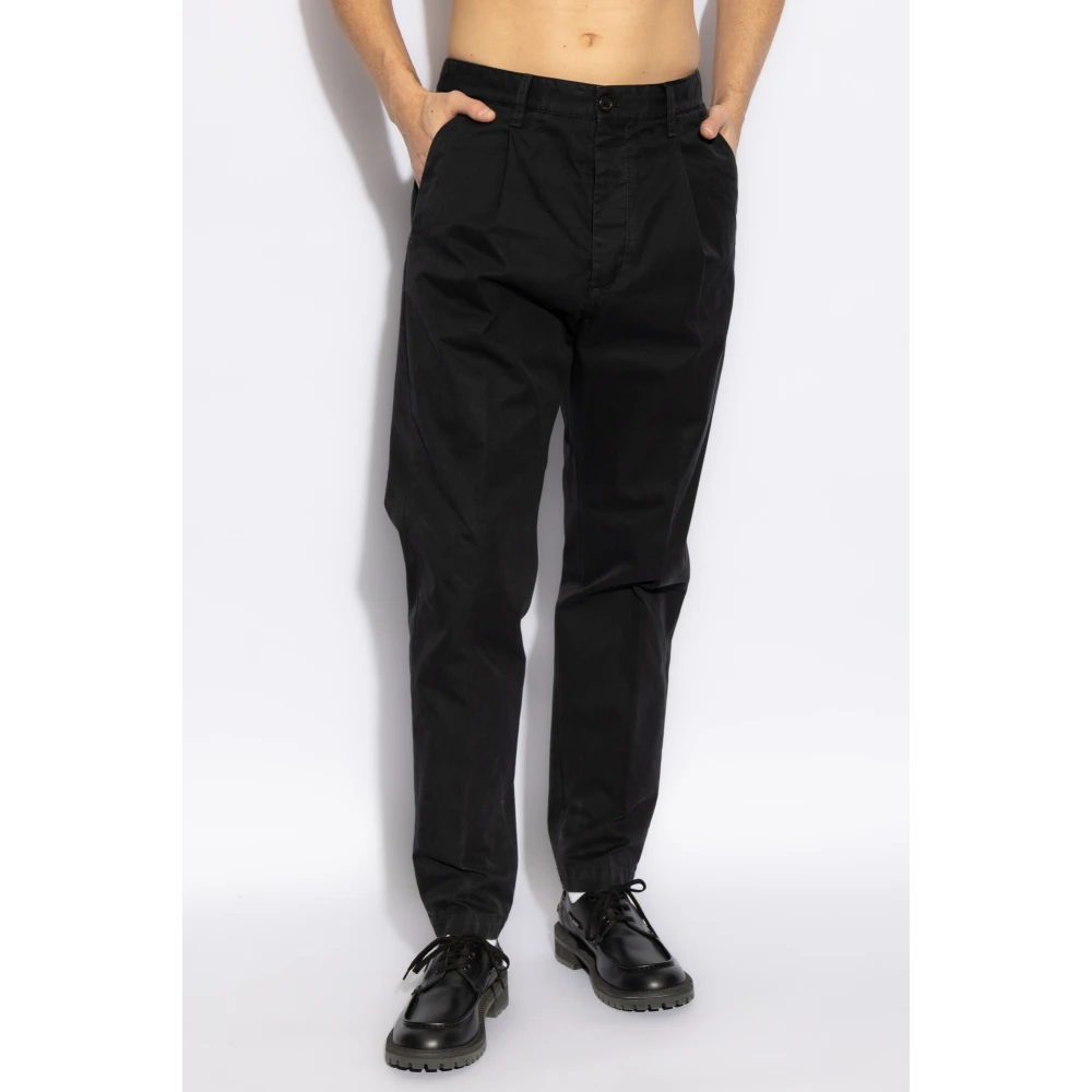 Dsquared2 Broek met één plooi Black Heren