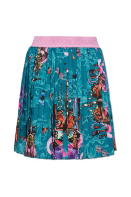 pleated-skirt-with-colorful-print