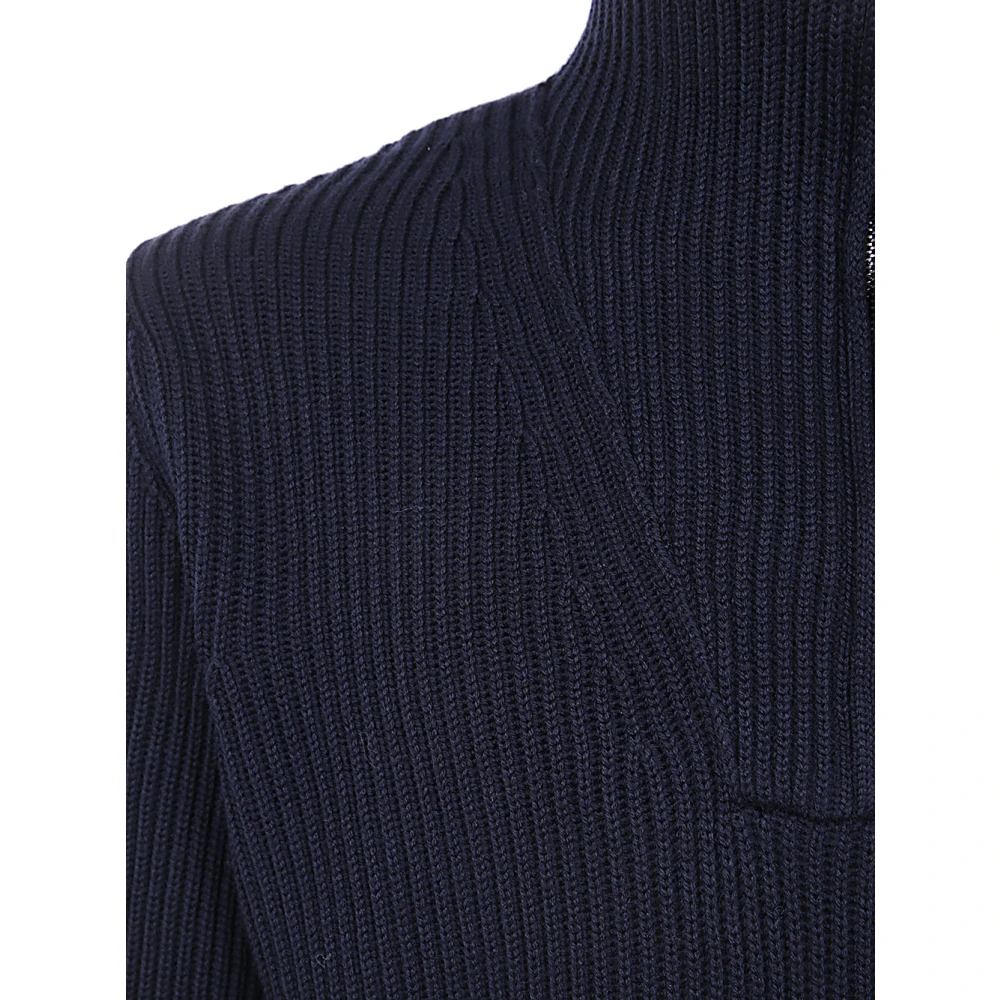 Filippo De Laurentiis Blauwe Half Zip Lange Mouw Top Blue Heren