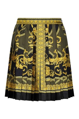 pleated-black-and-gold-mini-skirt