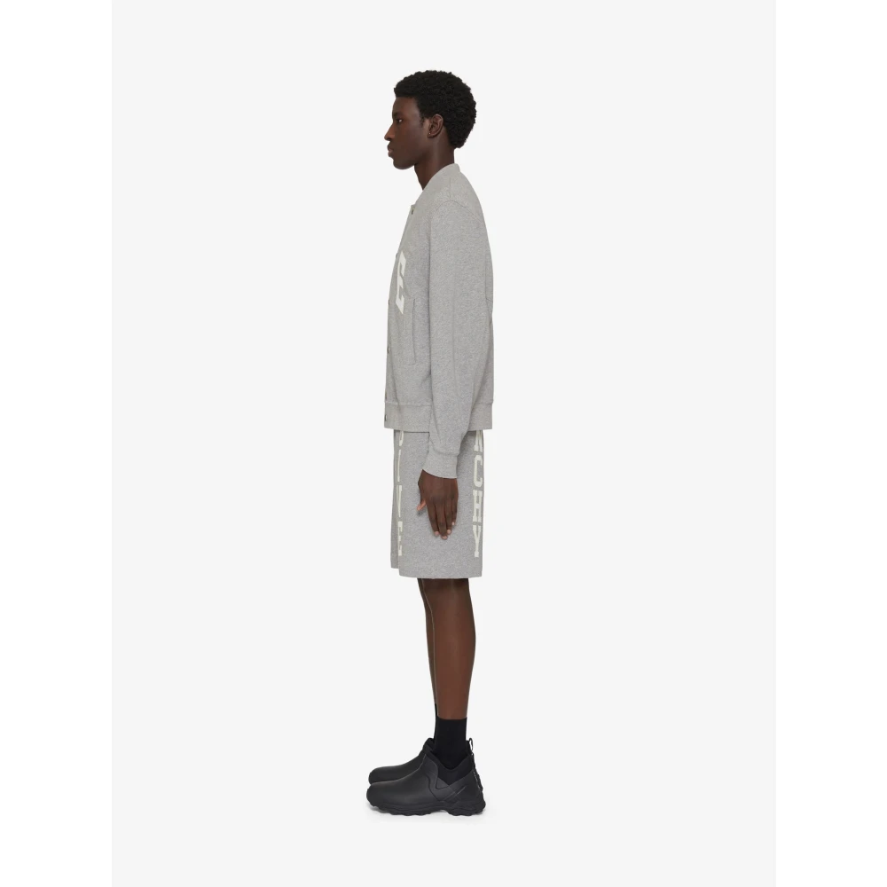 Givenchy Grijze Varsity Fleece Jas Gray Heren