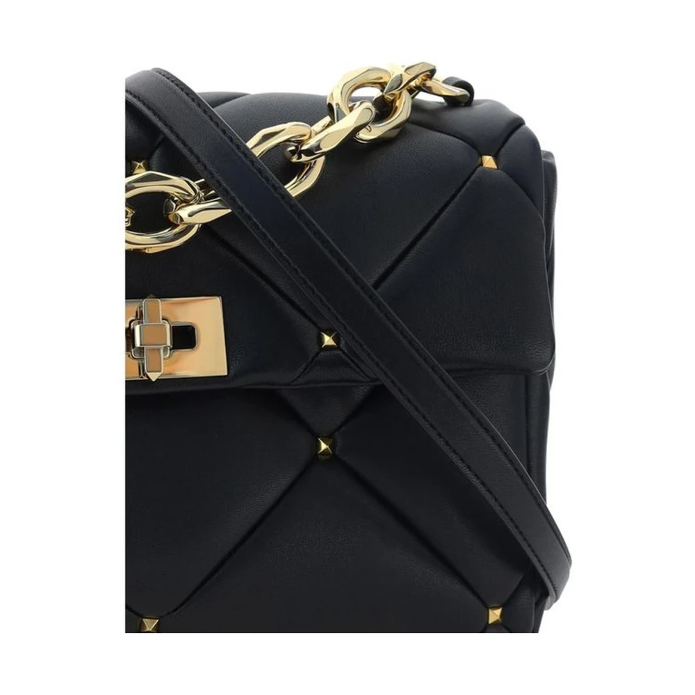 Valentino Garavani Gewatteerde Ketting Schoudertas Black Dames