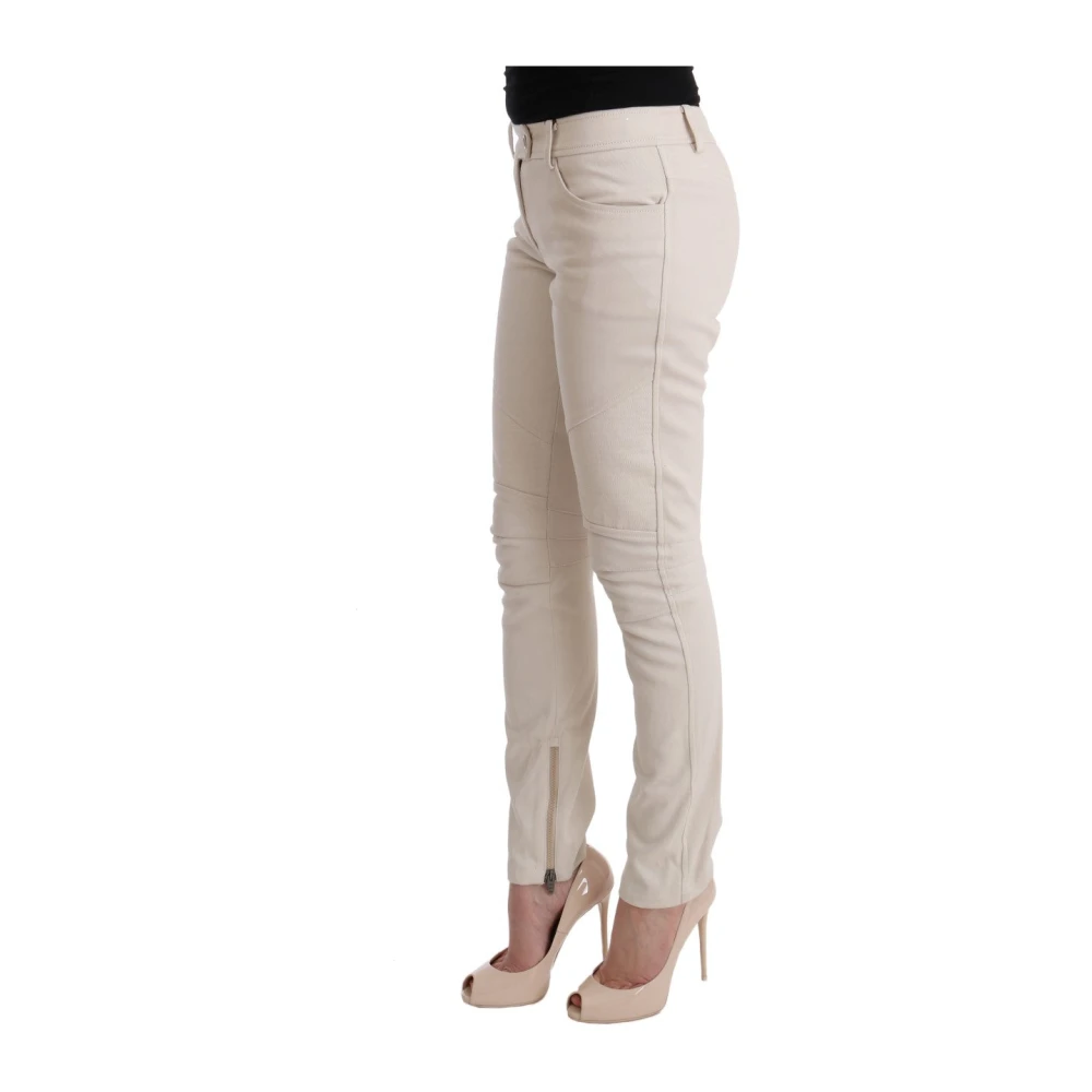 Ermanno Scervino Witte Slim Fit Denim Schat White Dames