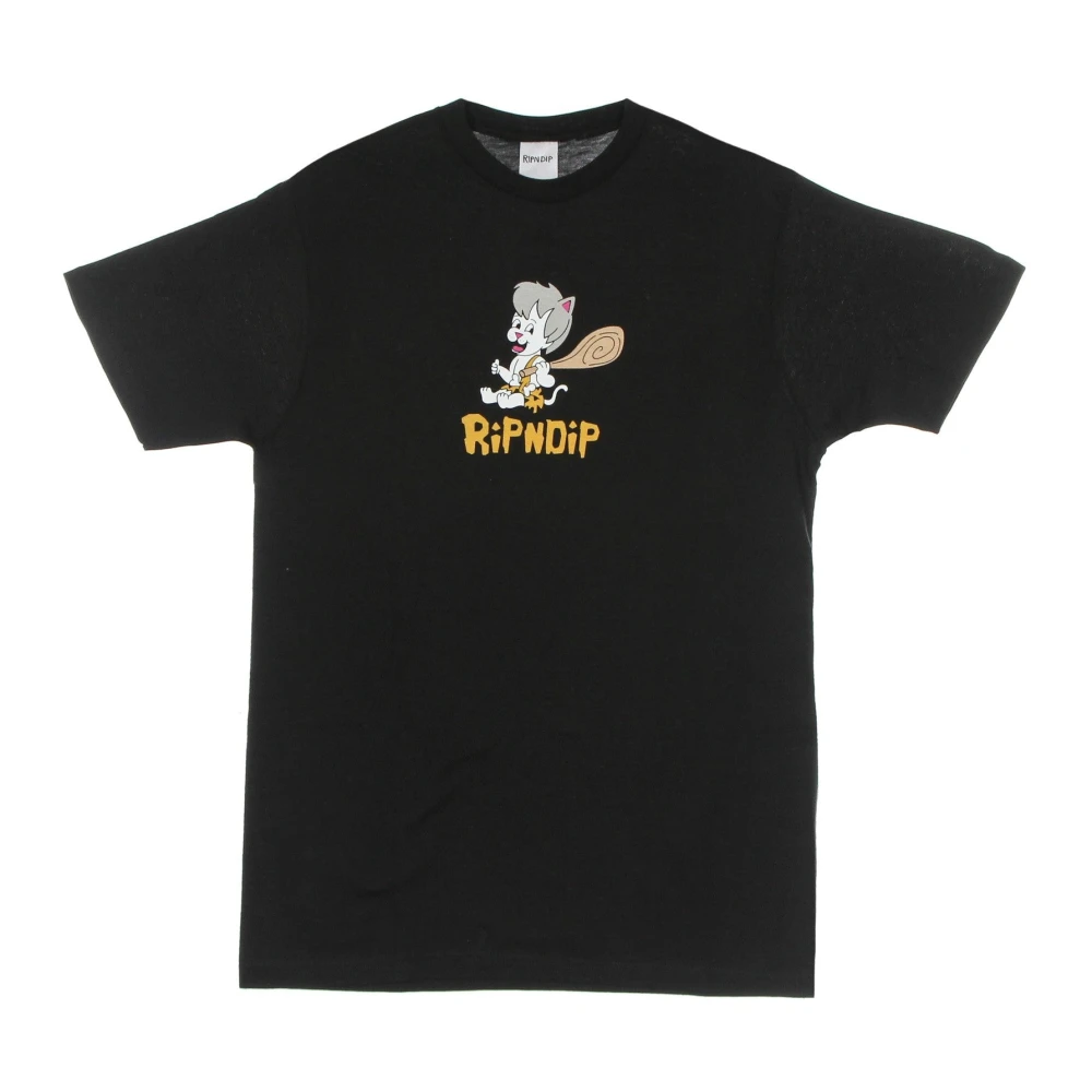 Ripndip Zwarte Heren T-shirt met Logo Print Black Heren