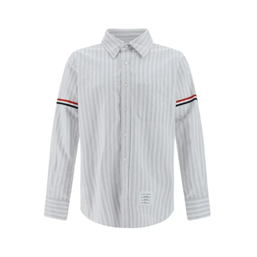 Thom Browne Klassieke Witte Overhemd Gray Heren