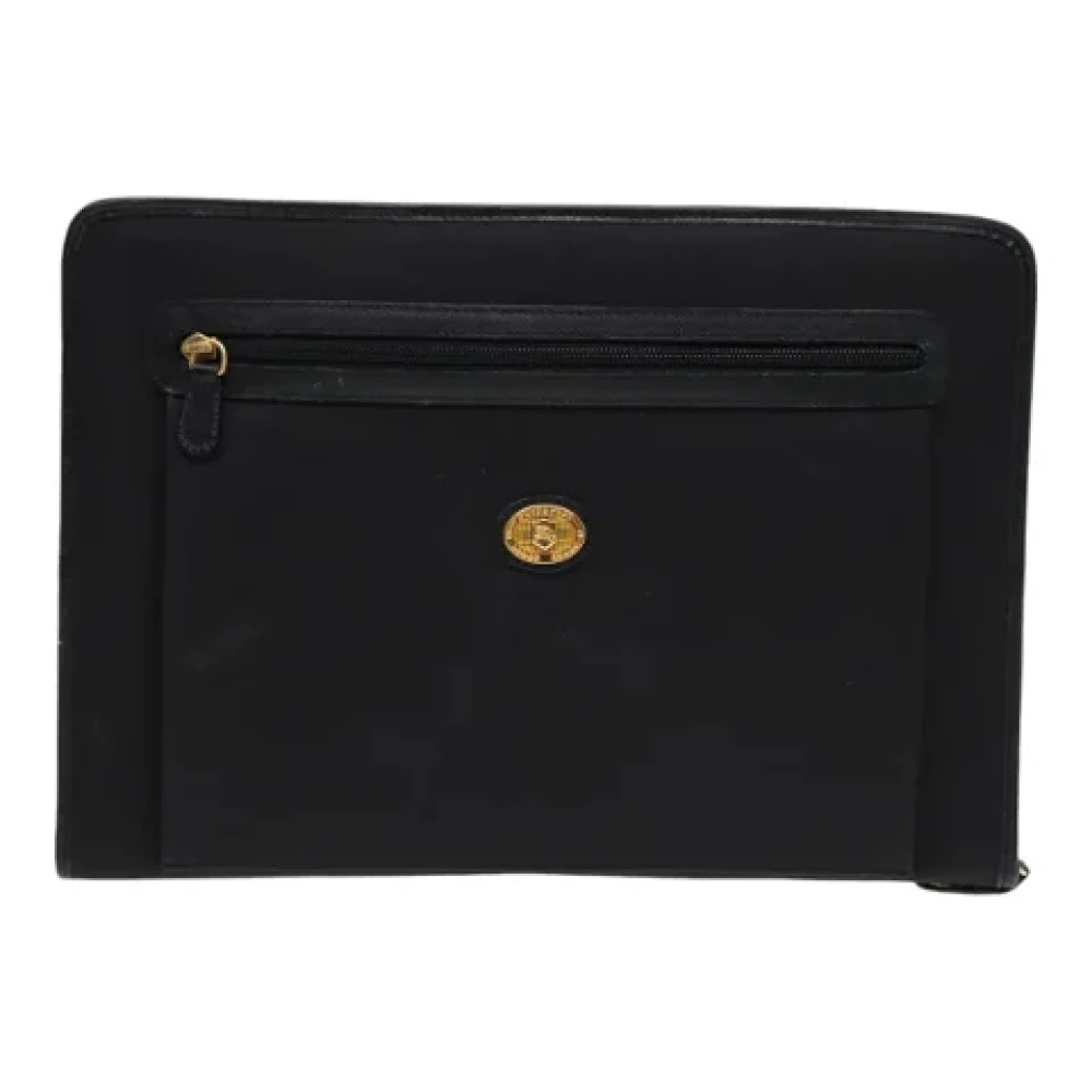 Burberry Vintage Pre-owned Leather clutches Black Dames