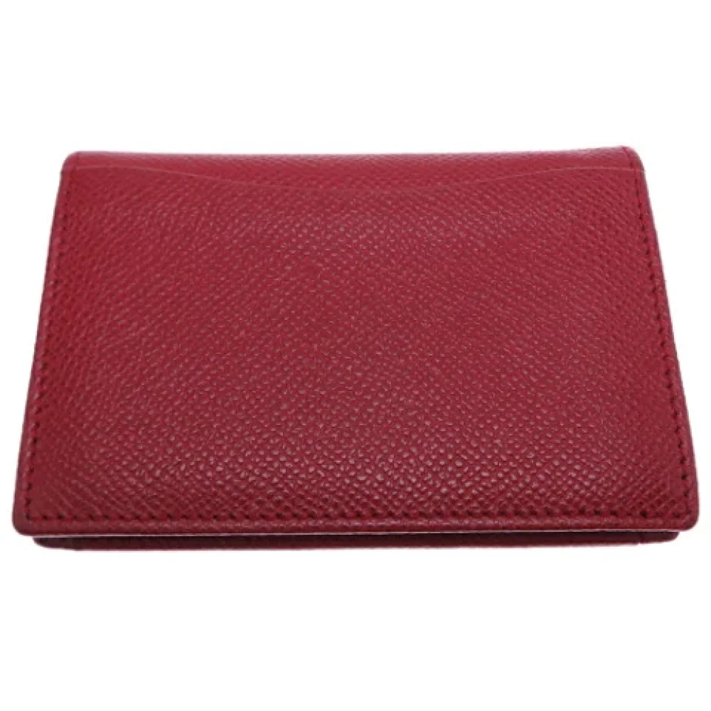 Bvlgari Vintage Pre-owned Leather wallets Red Dames