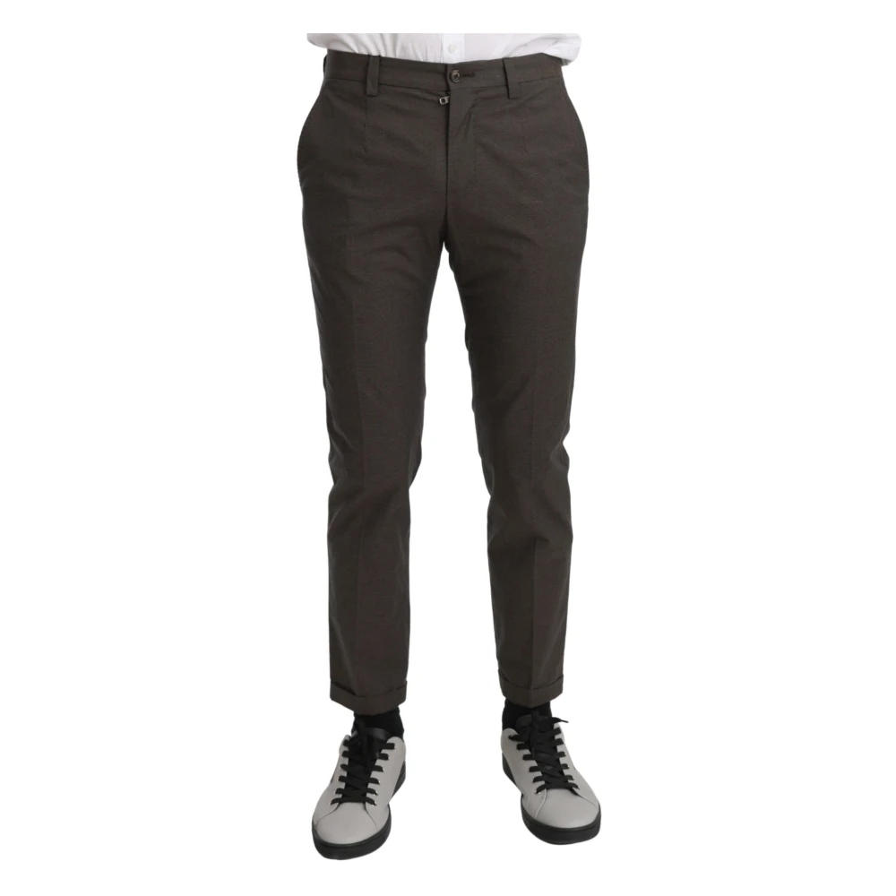 Dolce & Gabbana Men's Brown Elegant Casual Trousers - Suit Trousers - S - Trousers