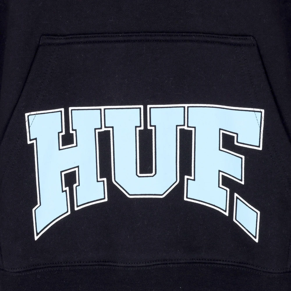 HUF Zwarte hoodie met kangoeroezak Black Heren