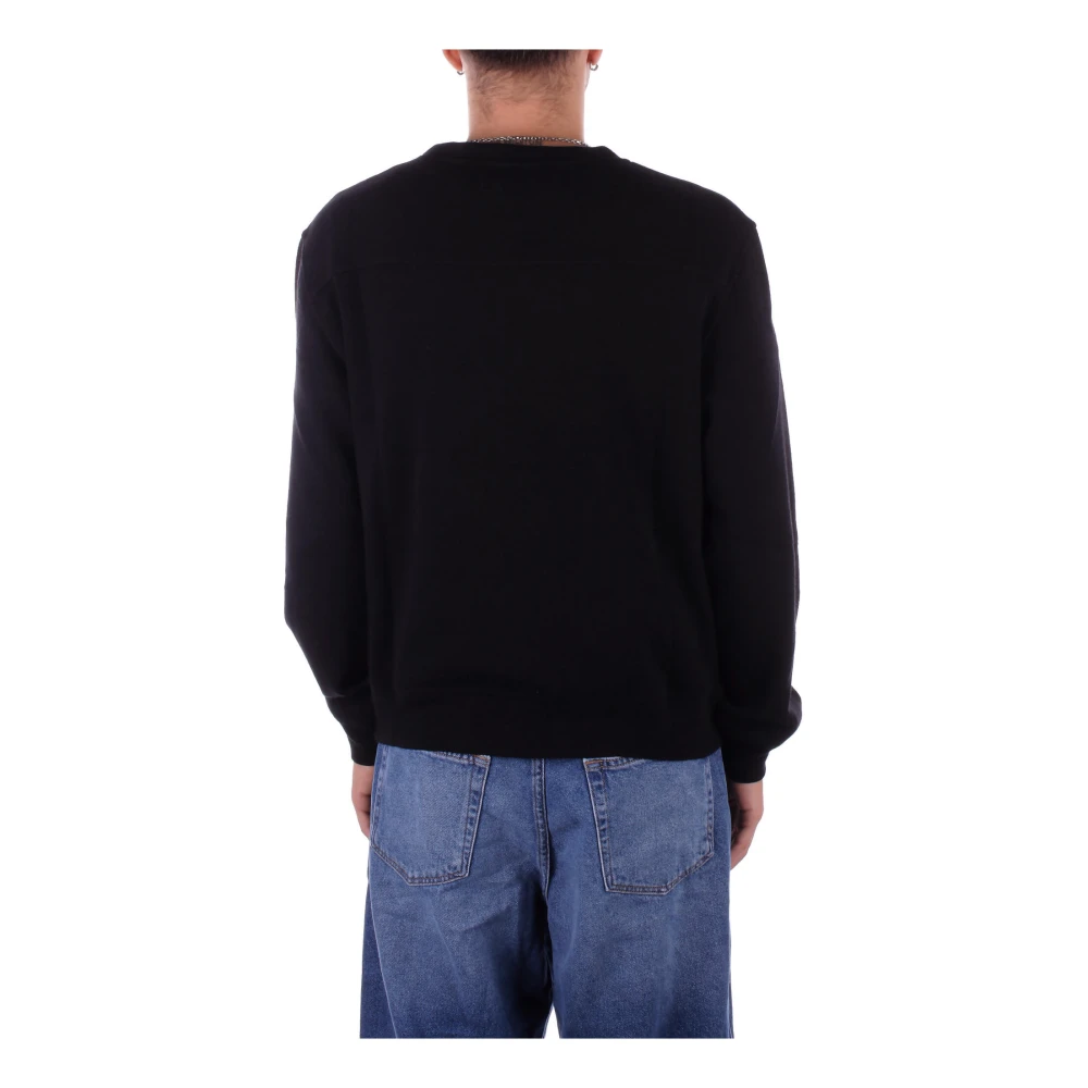 Costume National Zwarte Logo Voorzak Trui Black Heren