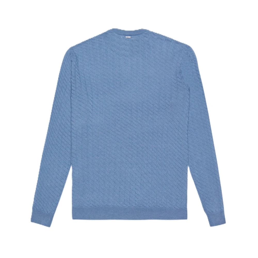 Antony Morato Geometrische Wollen Trui Blue Heren