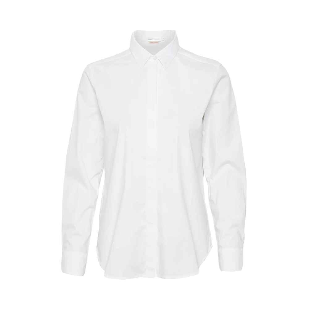 Inwear Vrouw Wit Overhemden Dames, 3XL, Katoen, Klassiek Katoenen Overhemd