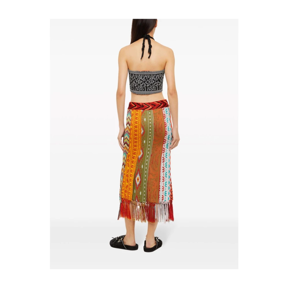 Alanui Geborduurd gebreid bandeau topje Multicolor Dames