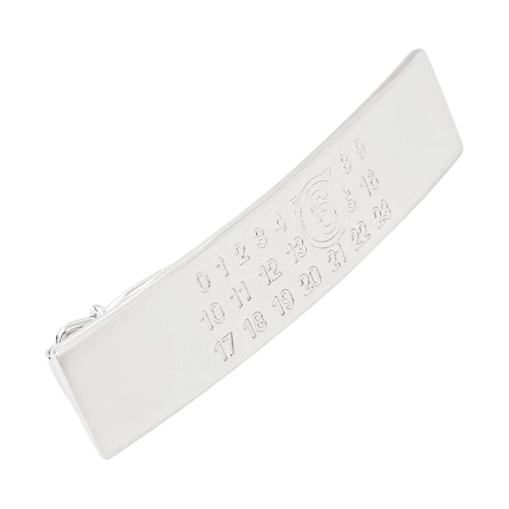 Mm6 Maison Margiela - Numeric Hair Clip - Accessories - Damen - Grau - One Size - Image 4