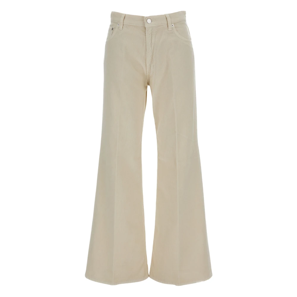 Haikure Women's White Velvet Cotton Trousers In Snow - Image 4