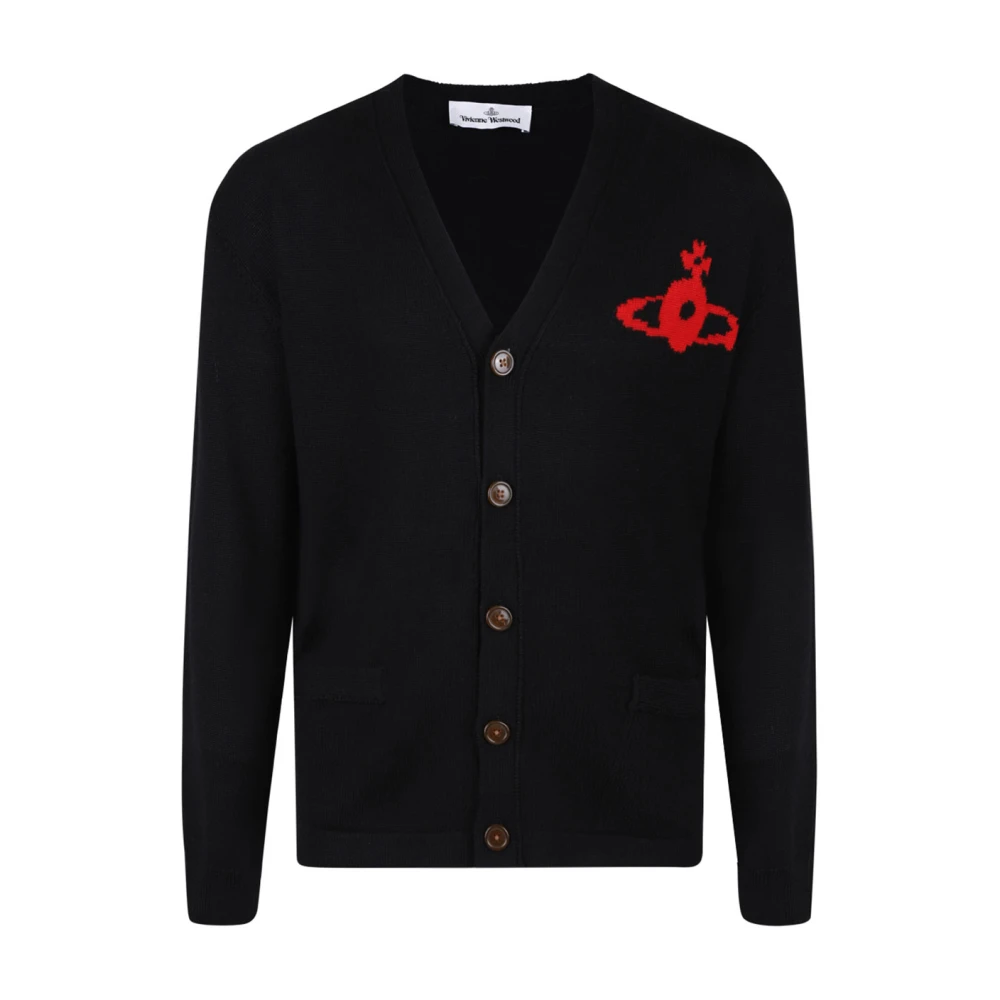 Vivienne Westwood Herr Svart Stickade Tröjor L, Alex Cardigan