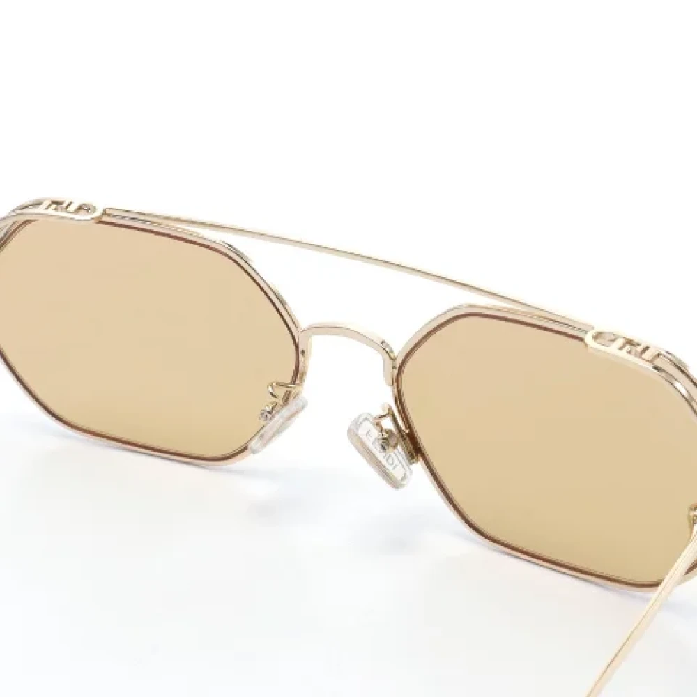 Fendi Vintage Pre-owned Metal sunglasses Yellow Dames