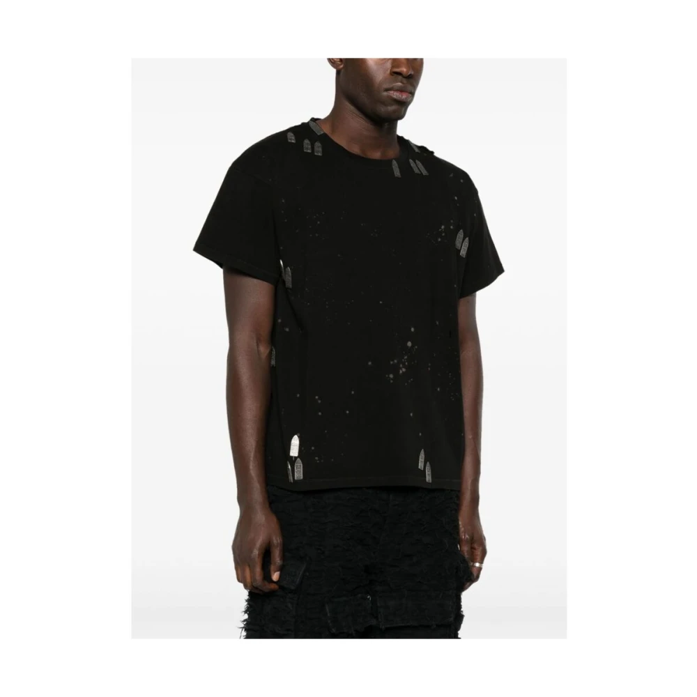 Who Decides War Versleten Zwart Katoenen T-shirt Black Heren