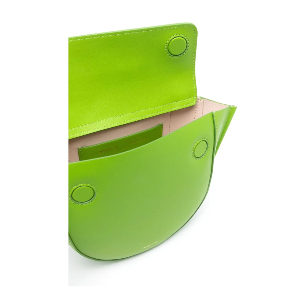 Wandler Groene Schoudertas met Afneembare Band Green Dames