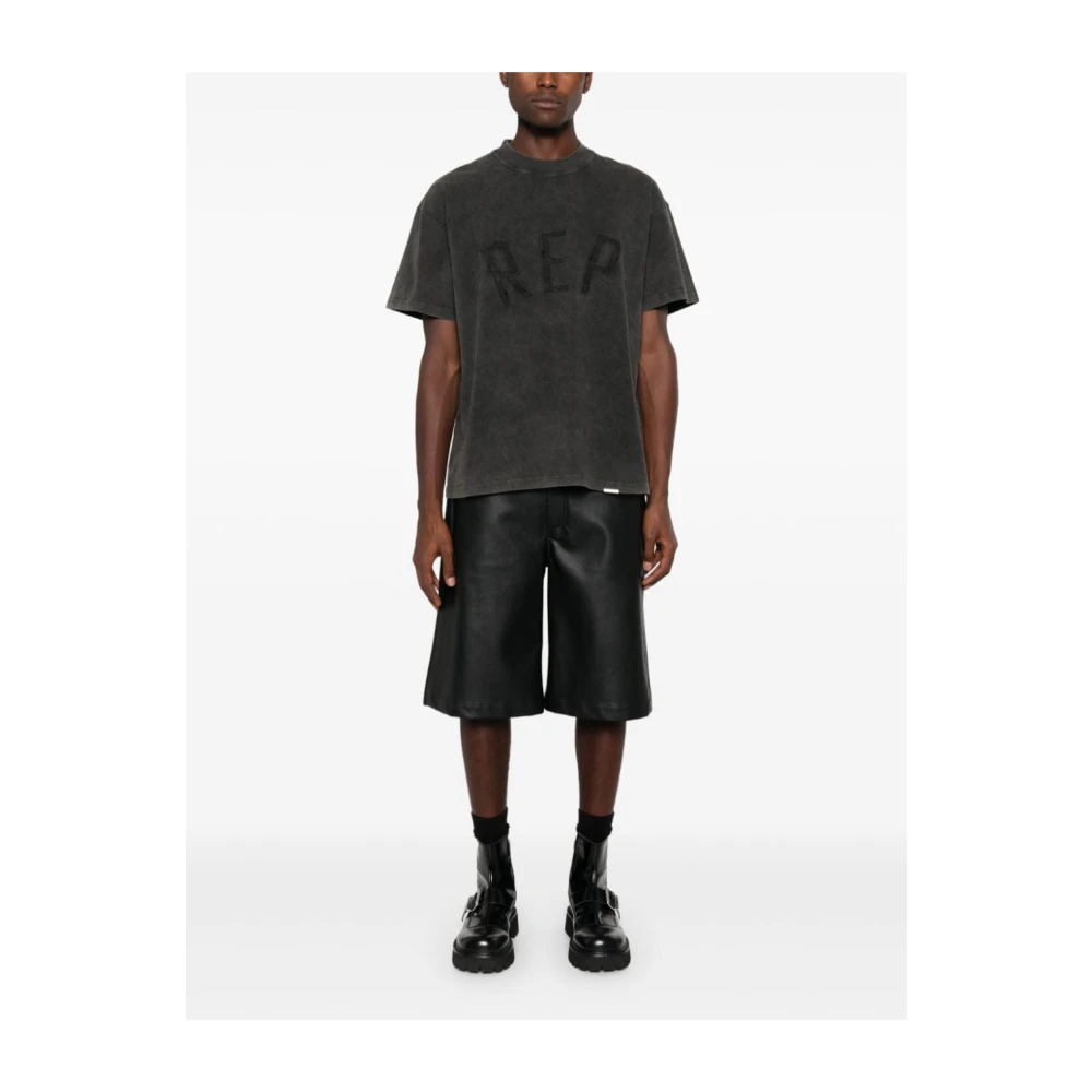 Represent Donkergrijze katoenen jersey T-shirt Black Heren