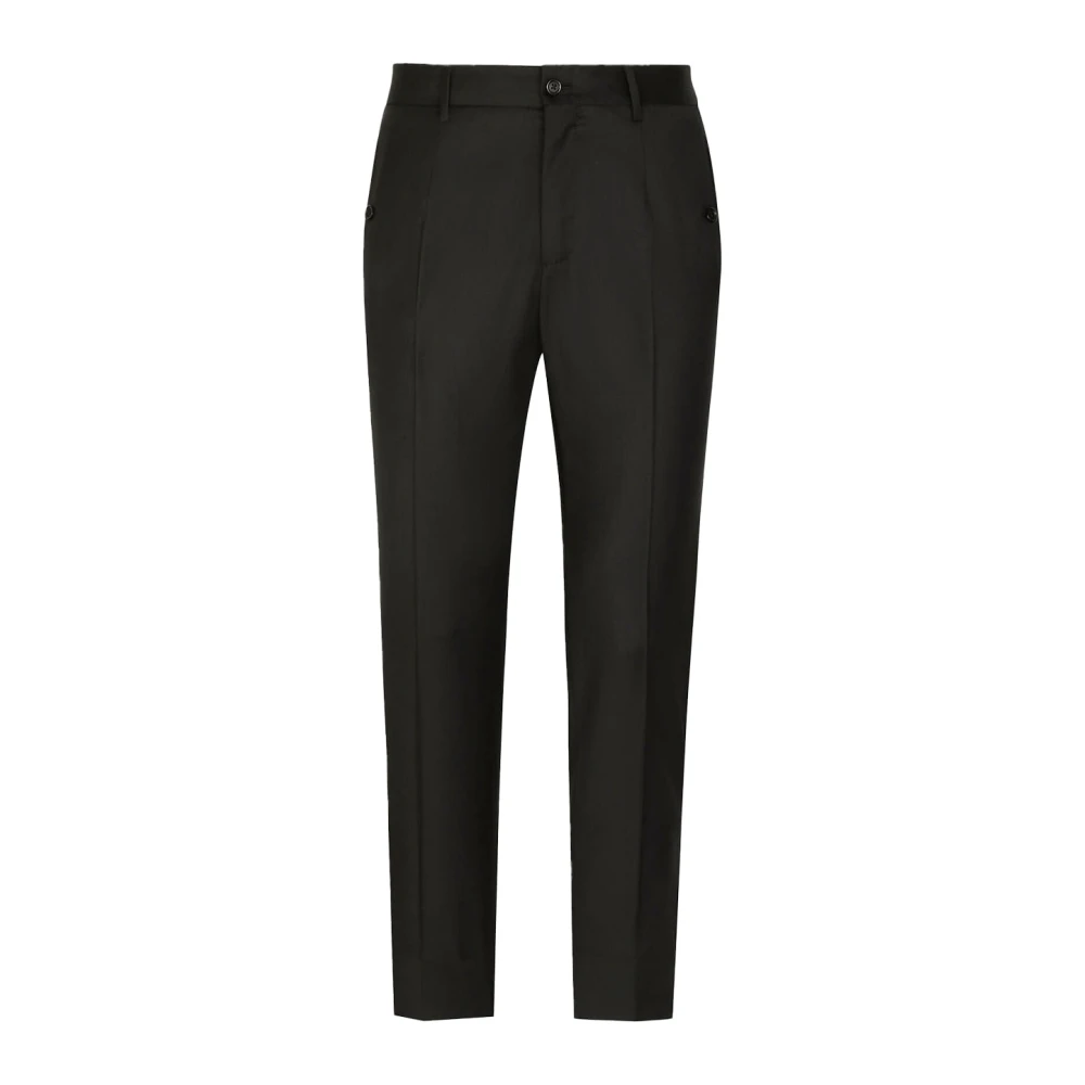 Dolce & Gabbana Slim Fit Casual Trousers Gray Heren