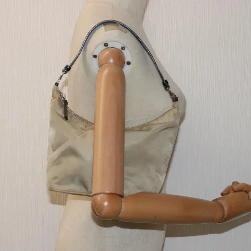 Prada Vintage Pre-owned Fabric prada-bags Beige Dames