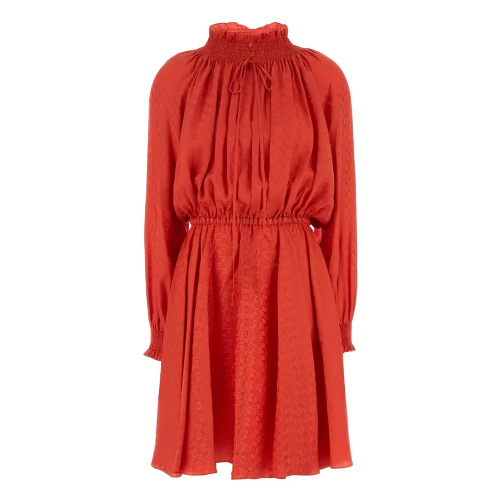 Fendi Damen Rot Kleider, Sgröße:
