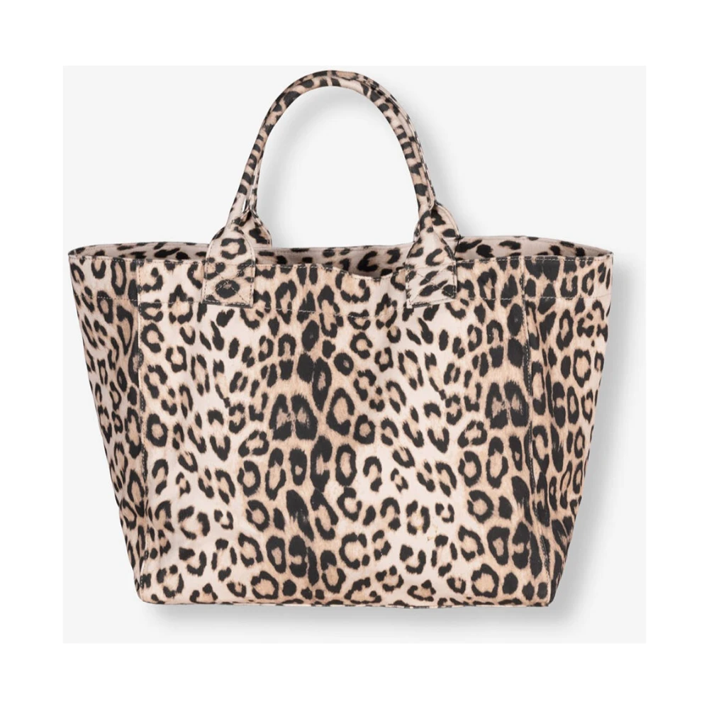 Alix The Label Luipaardprint Canvas Shopper Bag Brown Dames
