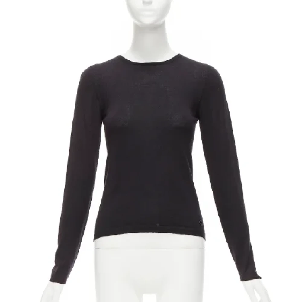Dior Vintage Pre-owned Cashmere tops Black Dames