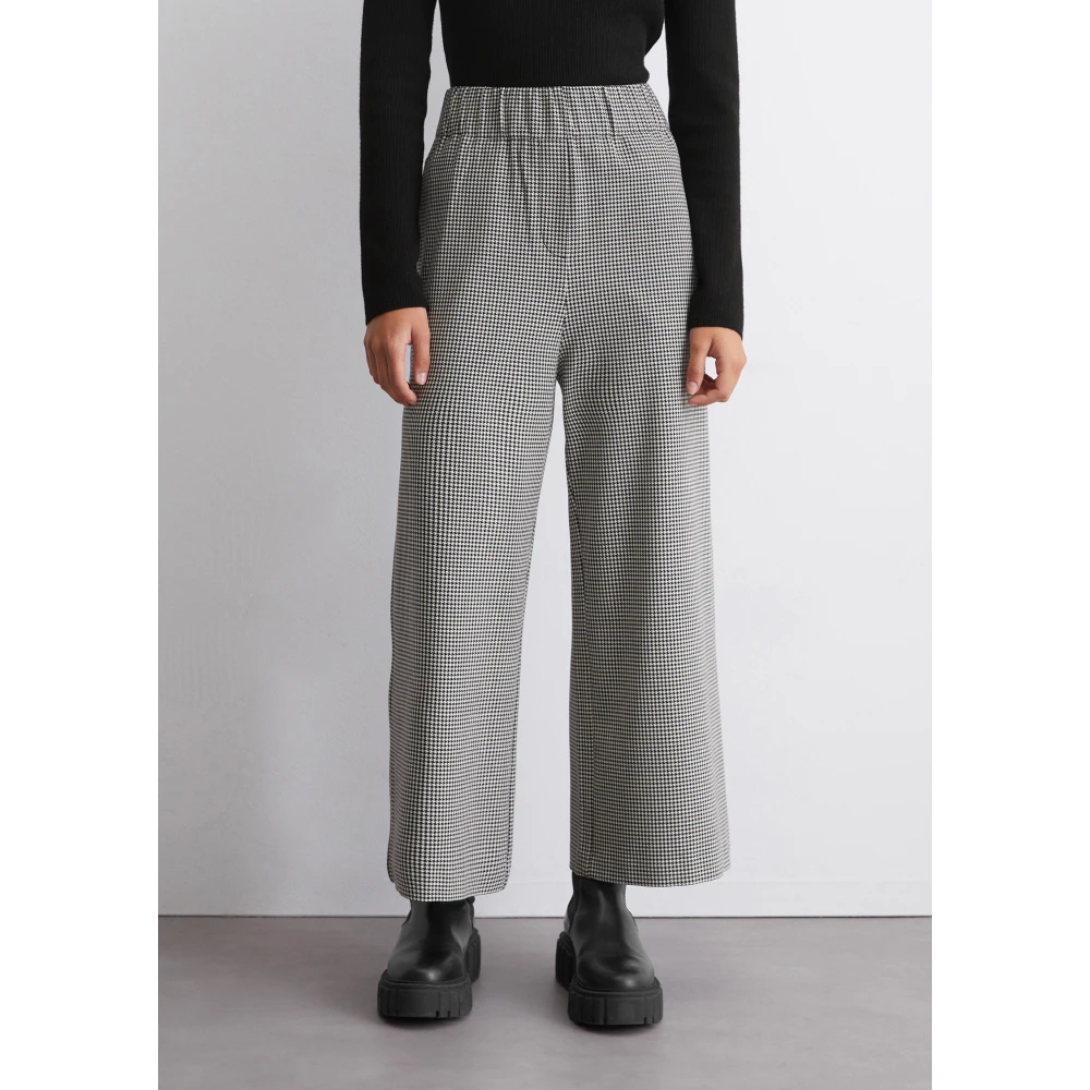 Marc O'Polo Pepita culotte regular Black Dames