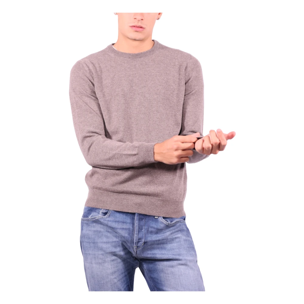 Kangra Bruine Cashmere Crewneck Sweater Brown Heren