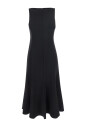 robe-noire-sans-manches-style-sirene-col-rond