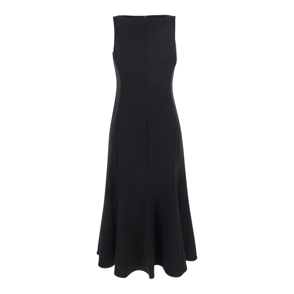Theory Zwarte Zeemeermin Mouwloze Jurk Ronde Hals Black Dames